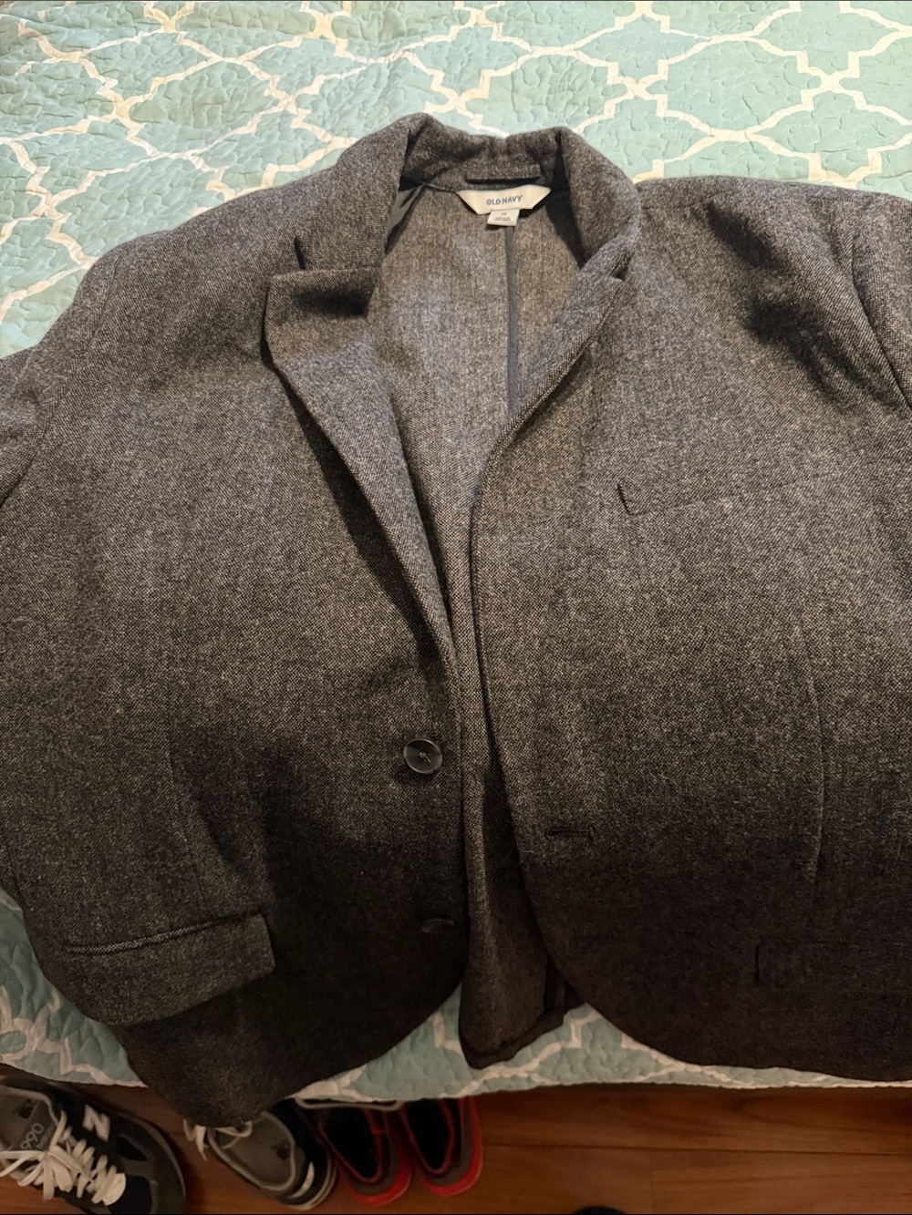 Old Navy Dark Gray Wool-Blend Blazer